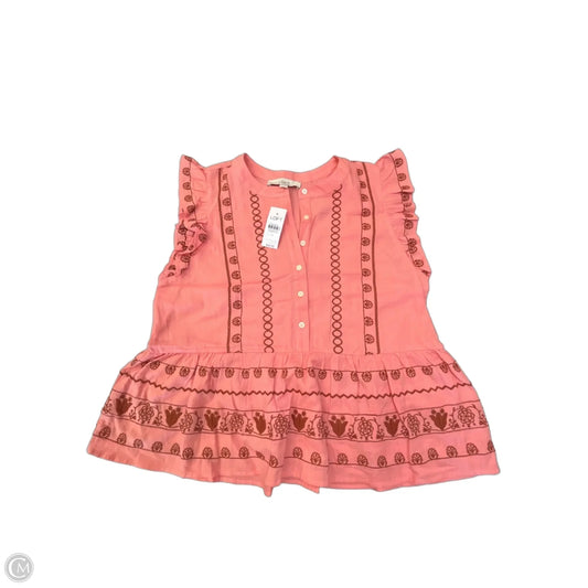 Top Sleeveless By Loft In Coral, Size: S