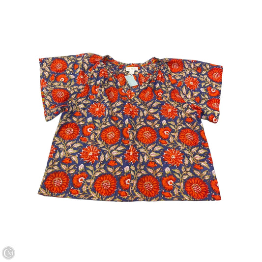 Top Short Sleeve By Velvet By Graham & Spencer In Floral Print, Size: S