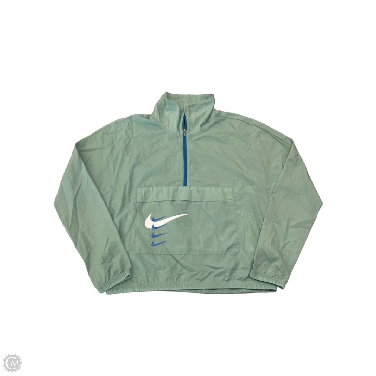 Athletic Jacket By Nike Apparel In Green, Size: S