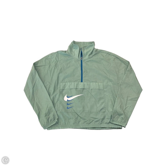 Athletic Jacket By Nike Apparel In Green, Size: S