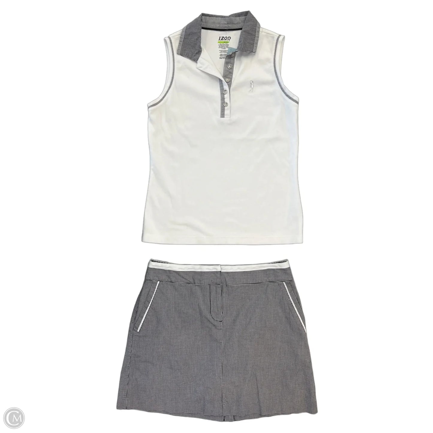 Skort 2pc Set By Izod In Checkered Pattern, Size: Xs