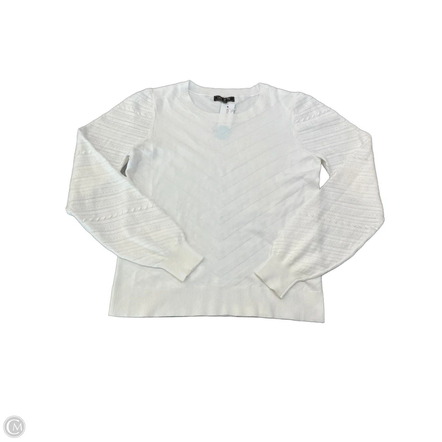 Top Long Sleeve By Clothes Mentor In White, Size: S