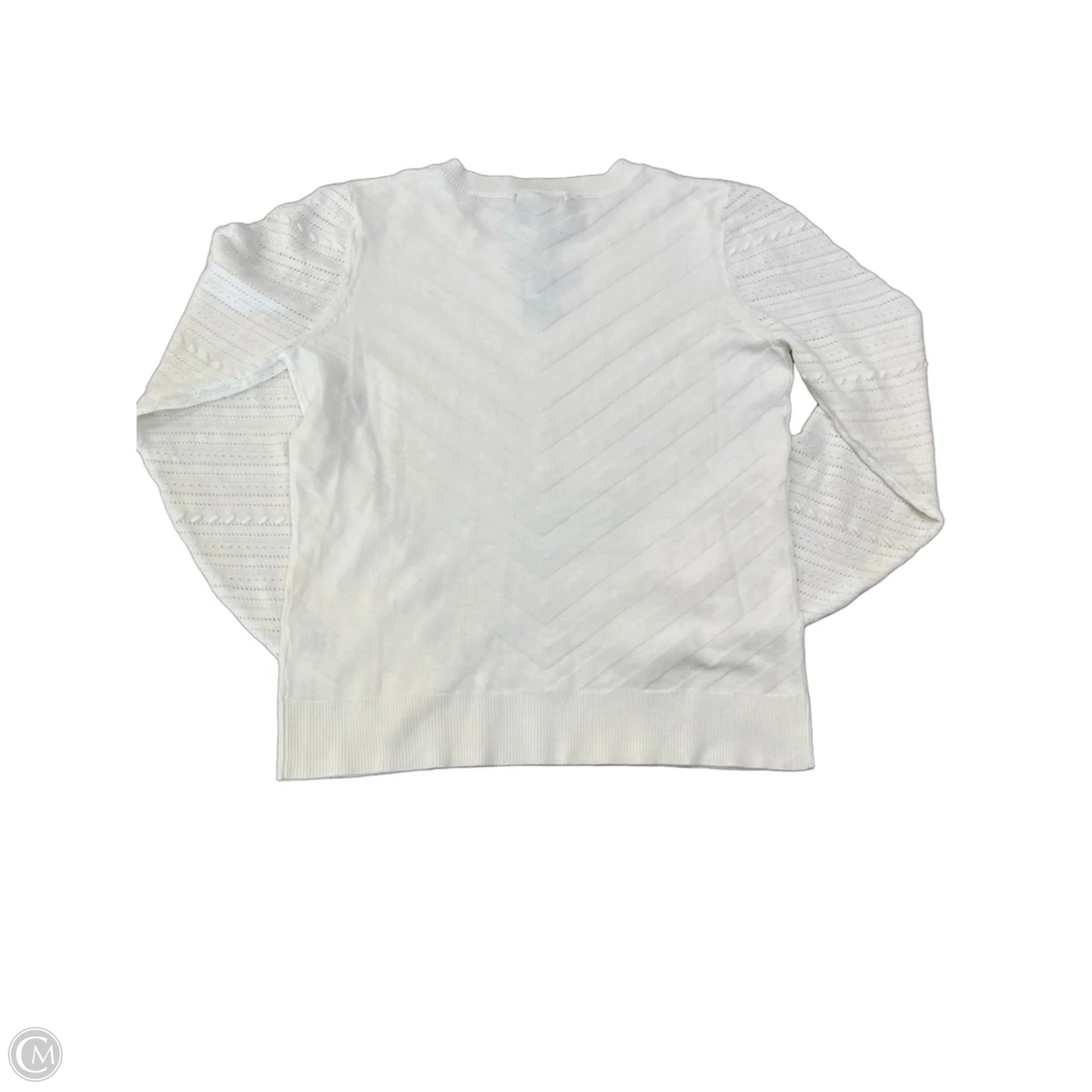 Top Long Sleeve By Clothes Mentor In White, Size: S