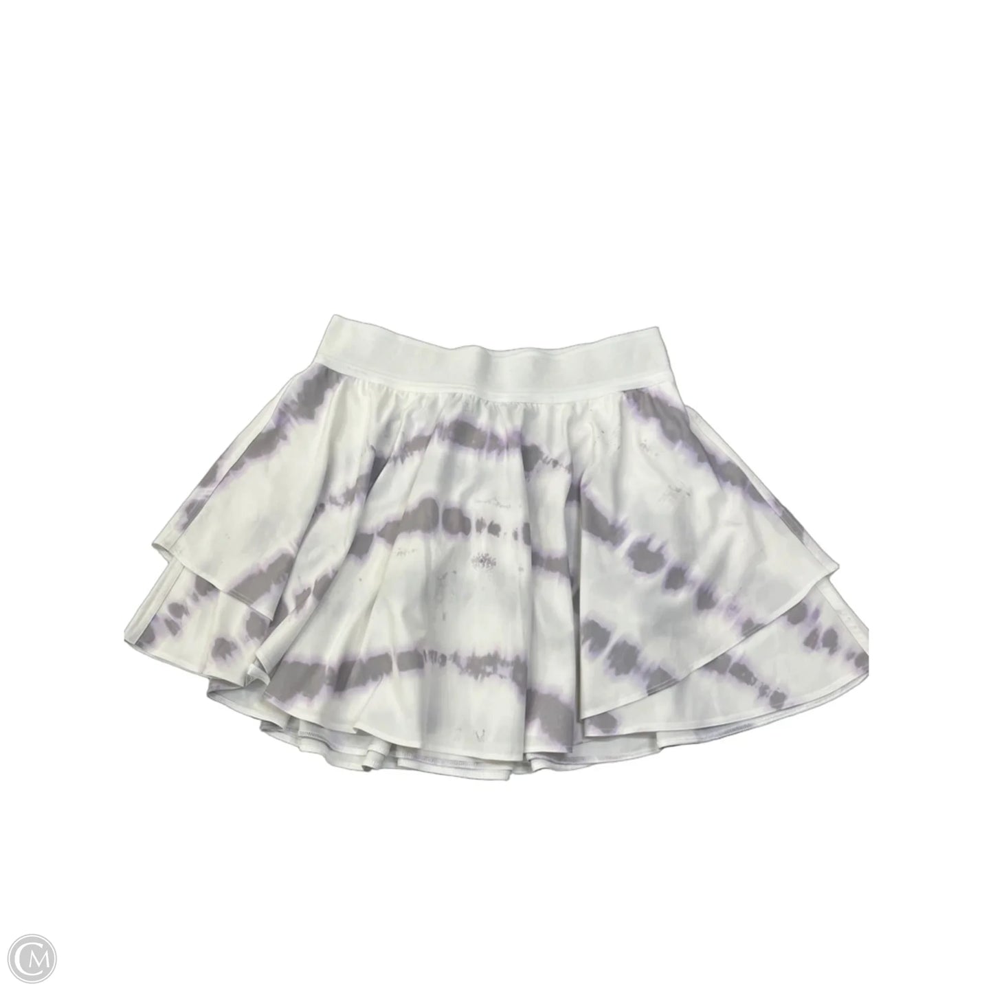 Athletic Skort By Lululemon In Grey & White, Size: M