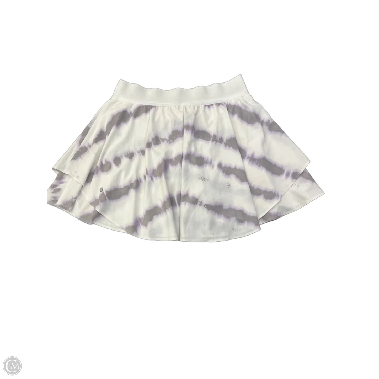 Athletic Skort By Lululemon In Grey & White, Size: M