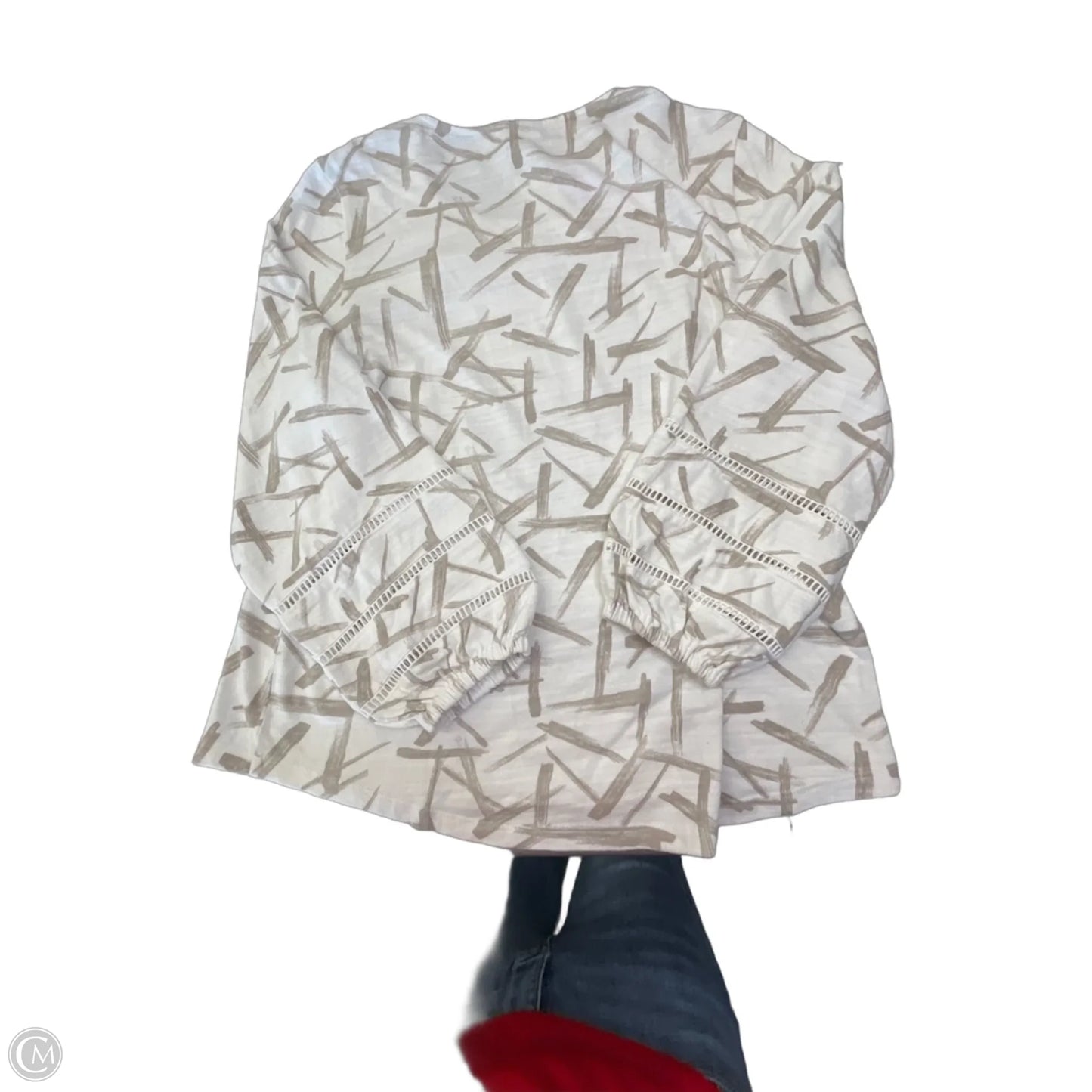 Top Long Sleeve By Chicos In Cream, Size: L