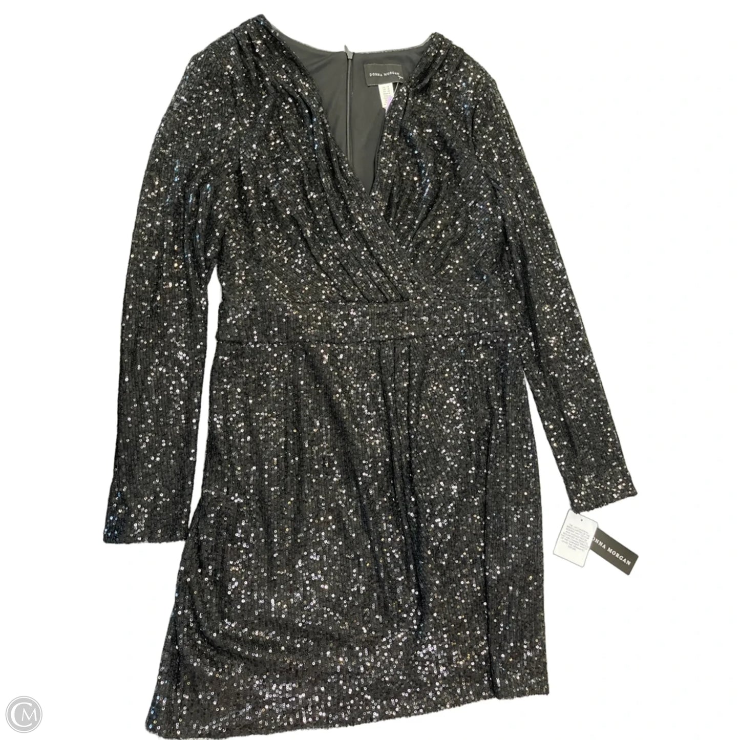 Dress Party Midi By Donna Morgan In Black, Size: Xl