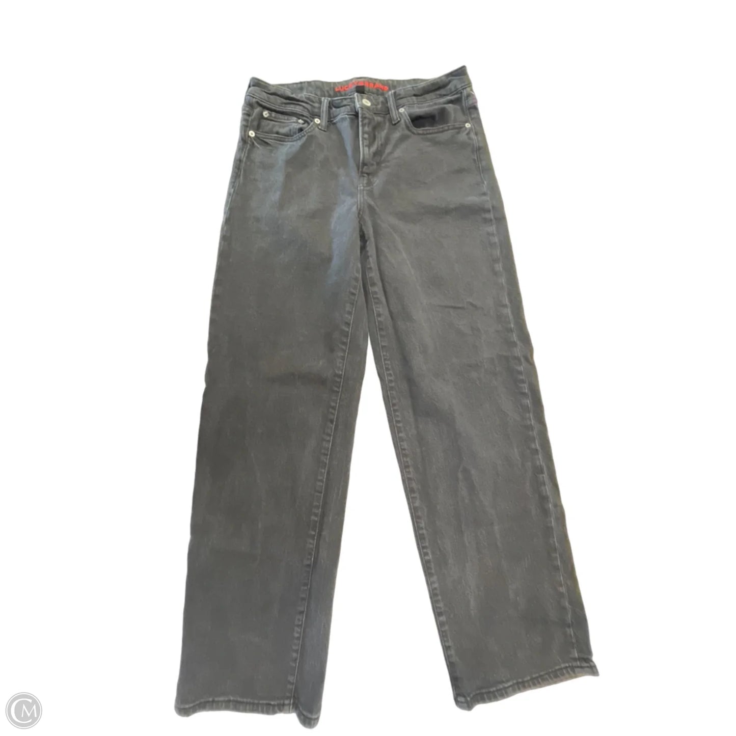 Jeans Wide Leg By Lucky Brand In Black Denim, Size: 8
