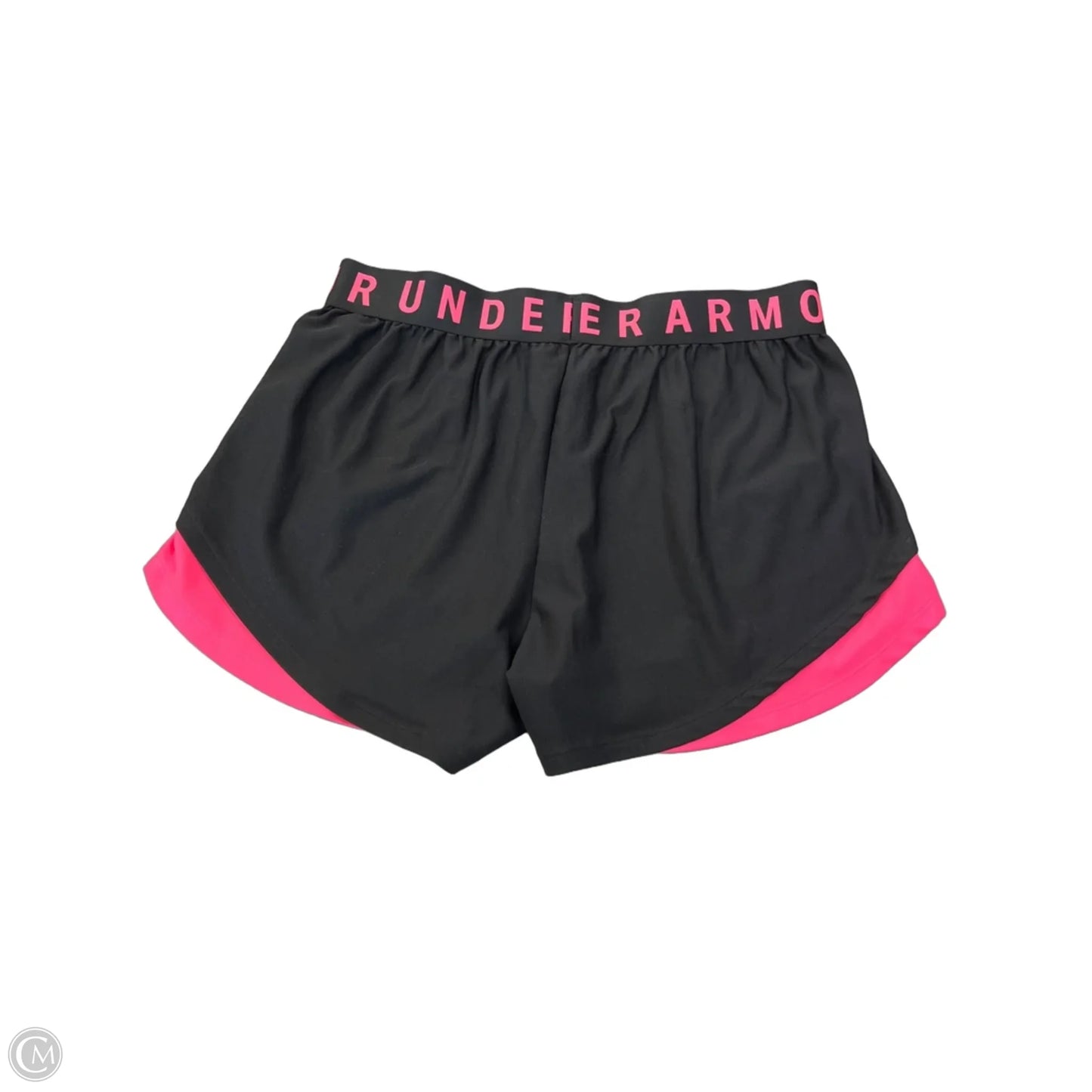 Athletic Shorts By Under Armour In Black & Pink, Size: 1x
