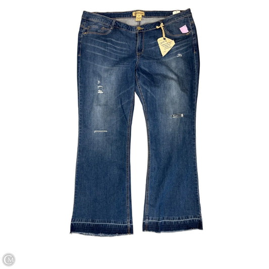 Jeans Flared By Democracy In Blue Denim, Size: 20