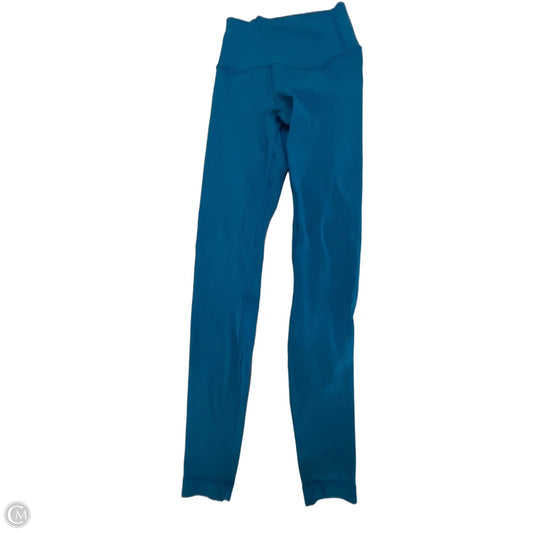 Athletic Leggings By Lululemon In Teal, Size: Xs