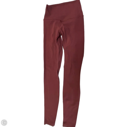 Athletic Leggings By Lululemon In Maroon, Size: Xs