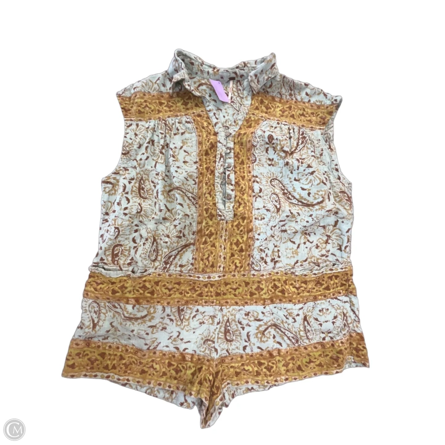 Romper By Free People In Paisley Print, Size: S