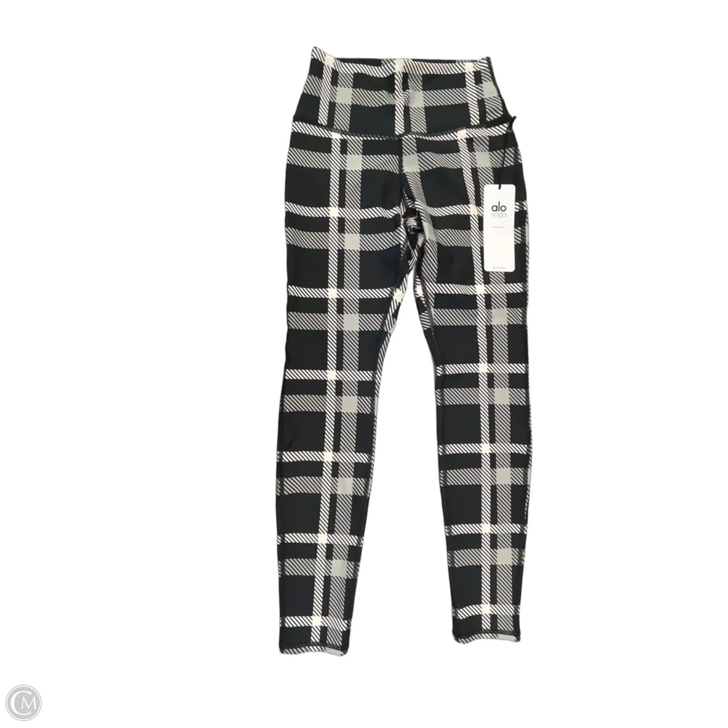 Athletic Leggings By Alo In Checkered Pattern, Size: M