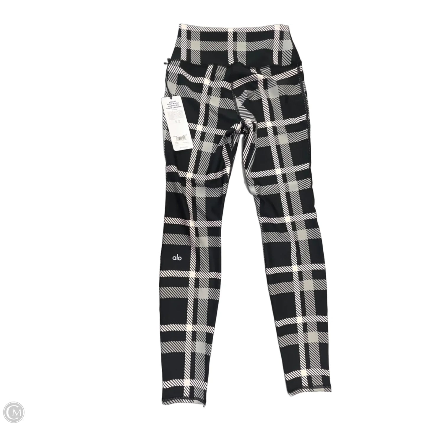 Athletic Leggings By Alo In Checkered Pattern, Size: M