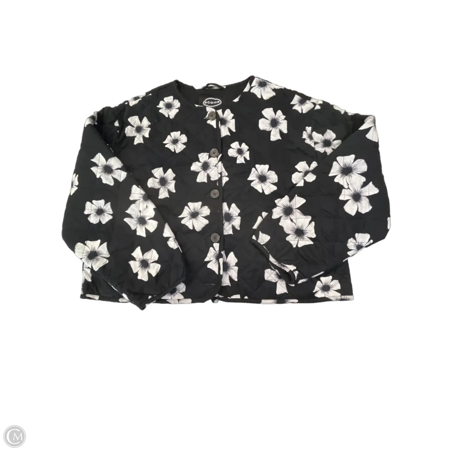 Jacket Puffer & Quilted By Scoop In Floral Print, Size: Xl
