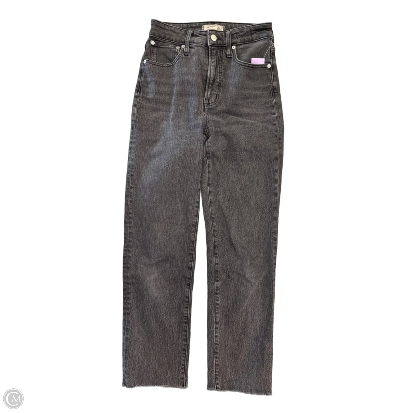 Jeans Straight By Madewell In Black Denim, Size: 0