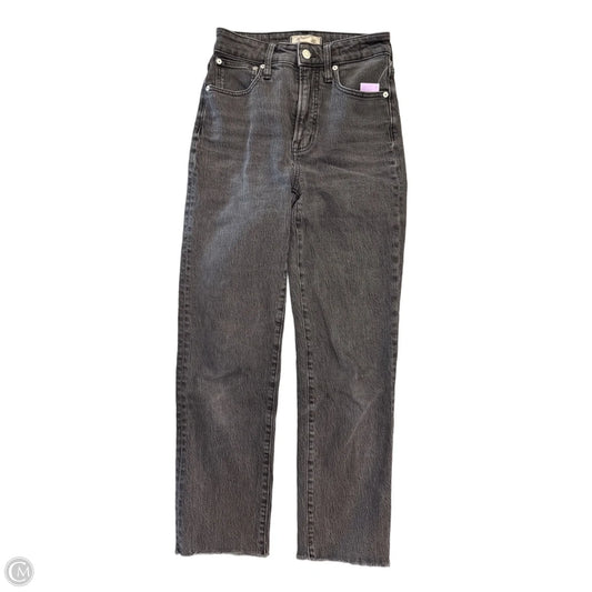 Jeans Straight By Madewell In Black Denim, Size: 0