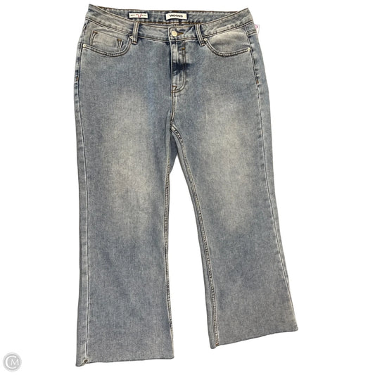 Jeans Cropped By Vigoss In Blue Denim, Size: 12