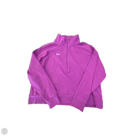 Athletic Sweatshirt Collar By Under Armour In Purple, Size: L