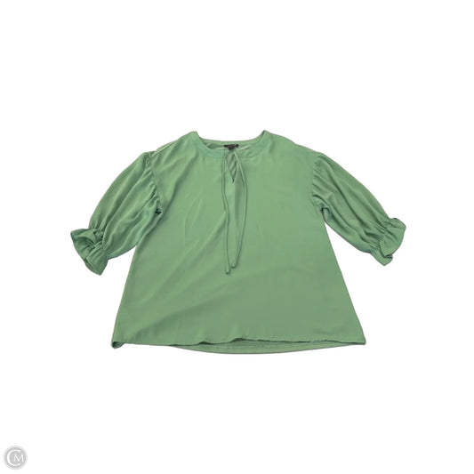 Top 3/4 Sleeve By Ann Taylor In Green, Size: Xs