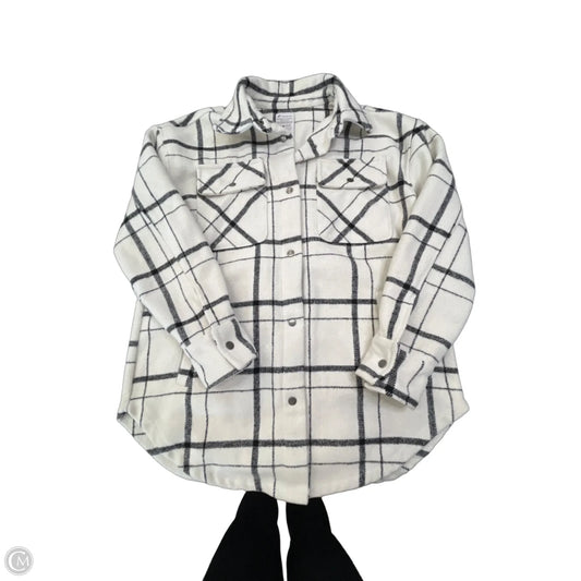 Jacket Shirt By Clothes Mentor In Checkered Pattern, Size: S
