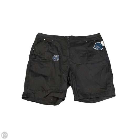 Shorts By Karen Scott In Black, Size: 1x