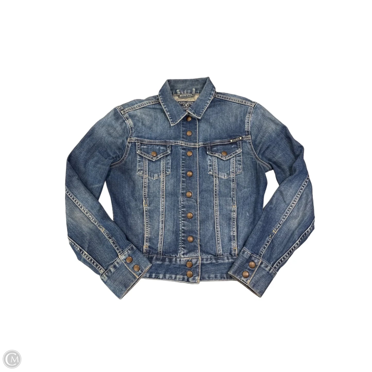 Jacket Denim By Lucky Brand In Blue Denim, Size: Xs