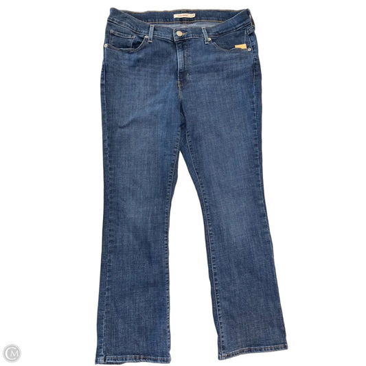 Jeans Boot Cut By Levis In Blue Denim, Size: 14