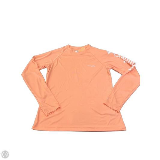 Athletic Top Long Sleeve Crewneck By Columbia In Orange, Size: S