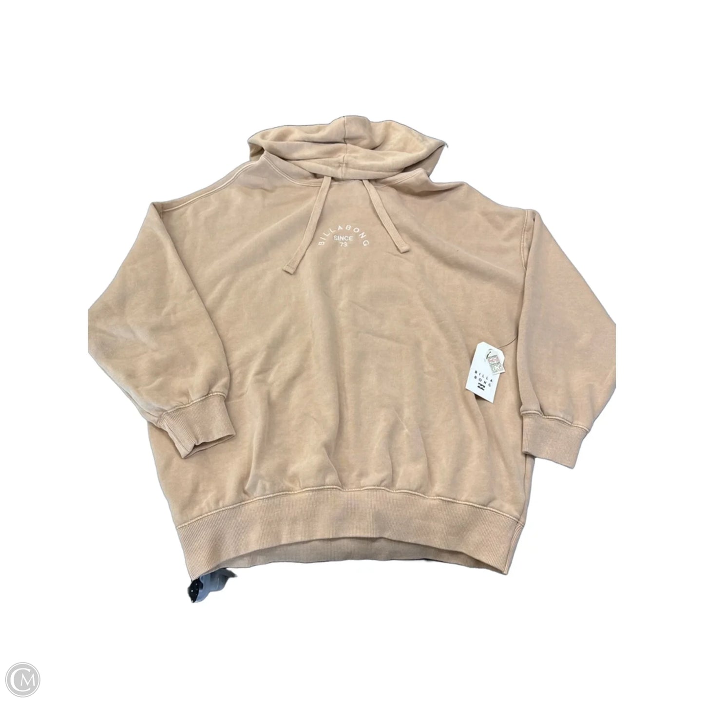 Sweatshirt Hoodie By Billabong In Tan, Size: M