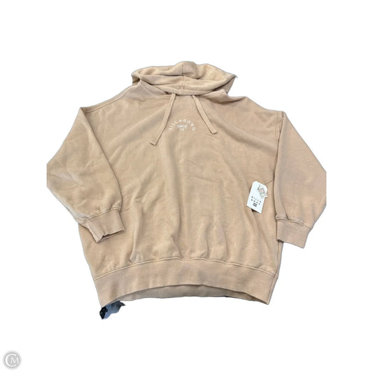 Sweatshirt Hoodie By Billabong In Tan, Size: M
