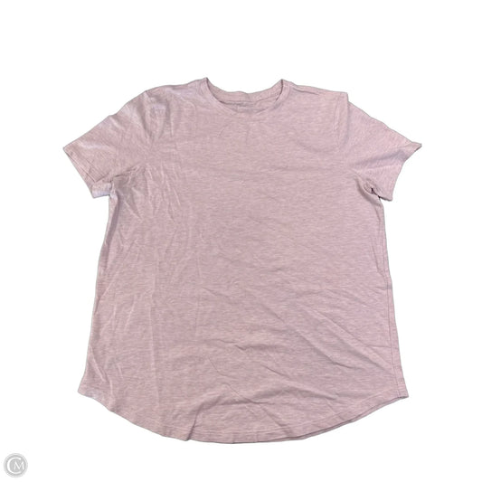 Athletic Top Short Sleeve By Lululemon In Pink, Size: S