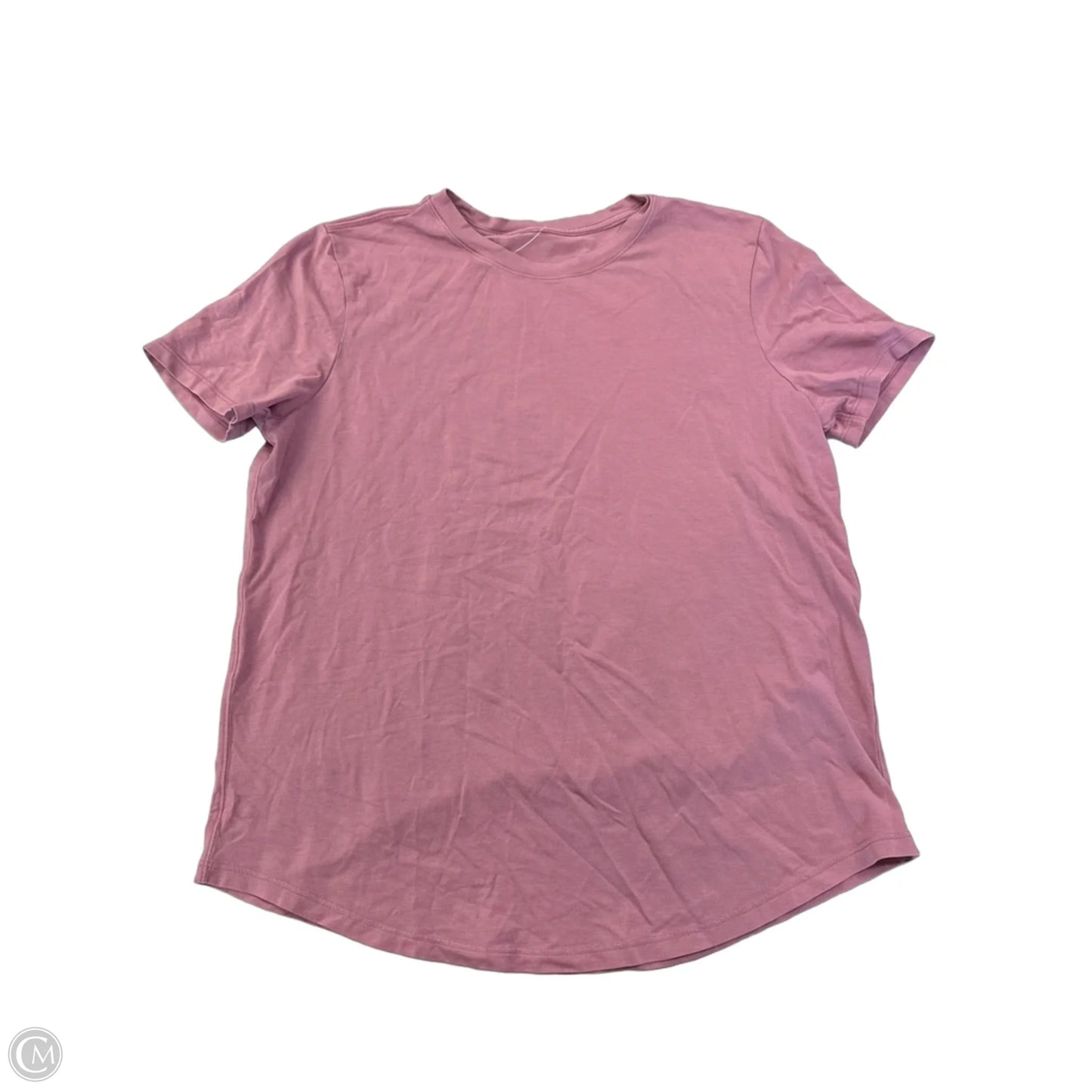 Athletic Top Short Sleeve By Lululemon In Pink, Size: S