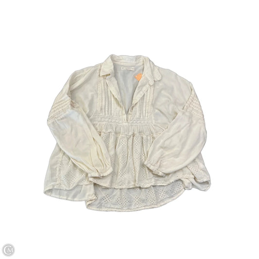Top Long Sleeve By Lucky Brand In Cream, Size: Xs