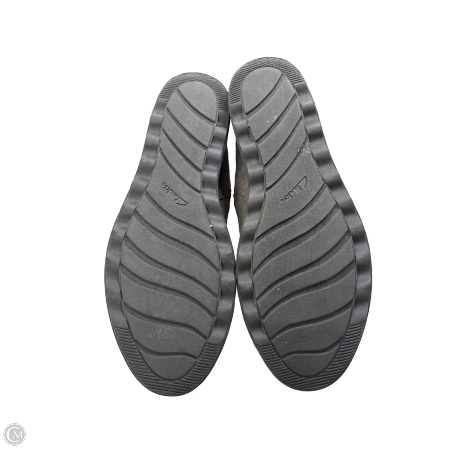 Boots Ankle Heels By Clarks In Grey, Size: 8
