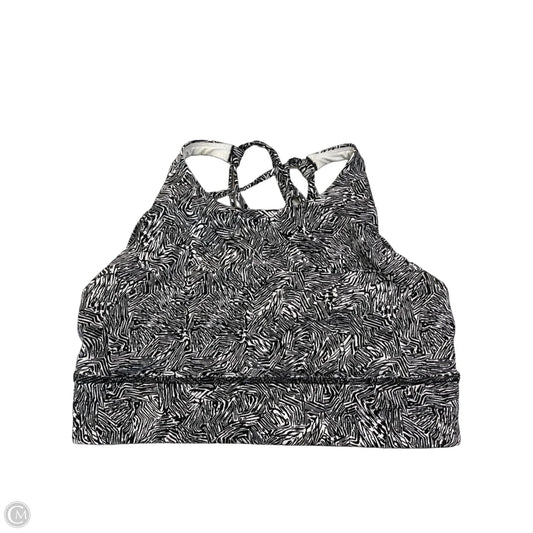 Athletic Bra By Lululemon In Black & White, Size: L
