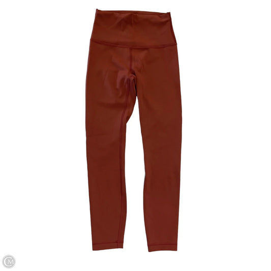 Athletic Leggings By Lululemon In Red, Size: S
