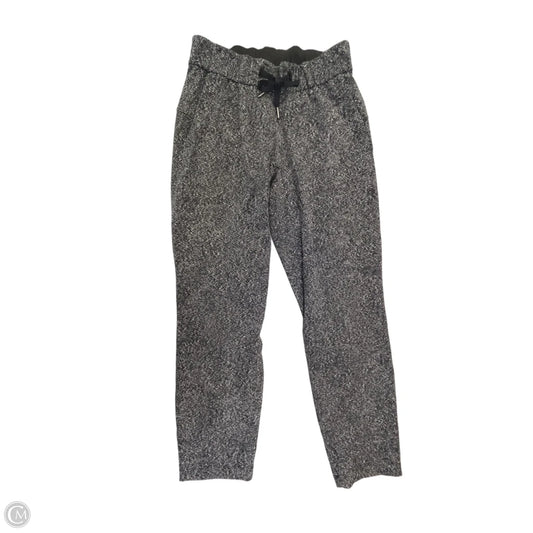 Athletic Pants By Lululemon In Black & White, Size: S