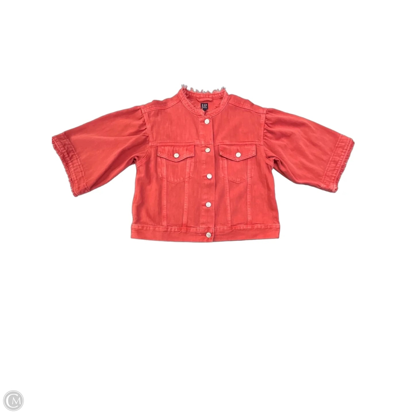 Jacket Denim By Gap In Red Denim, Size: S