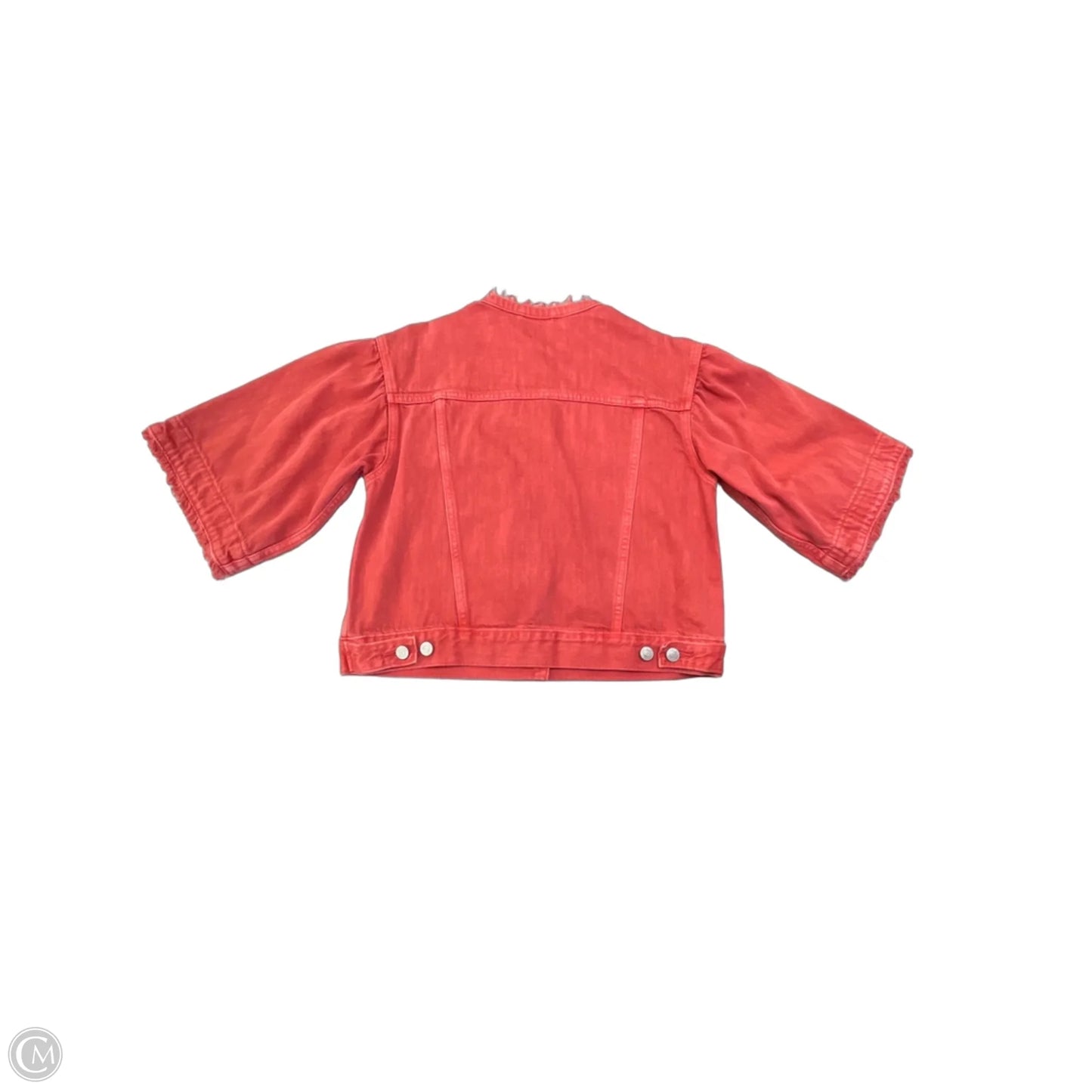 Jacket Denim By Gap In Red Denim, Size: S
