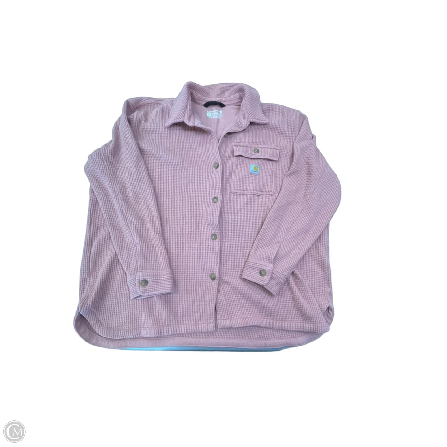 Jacket Shirt By Carhartt In Mauve, Size: L