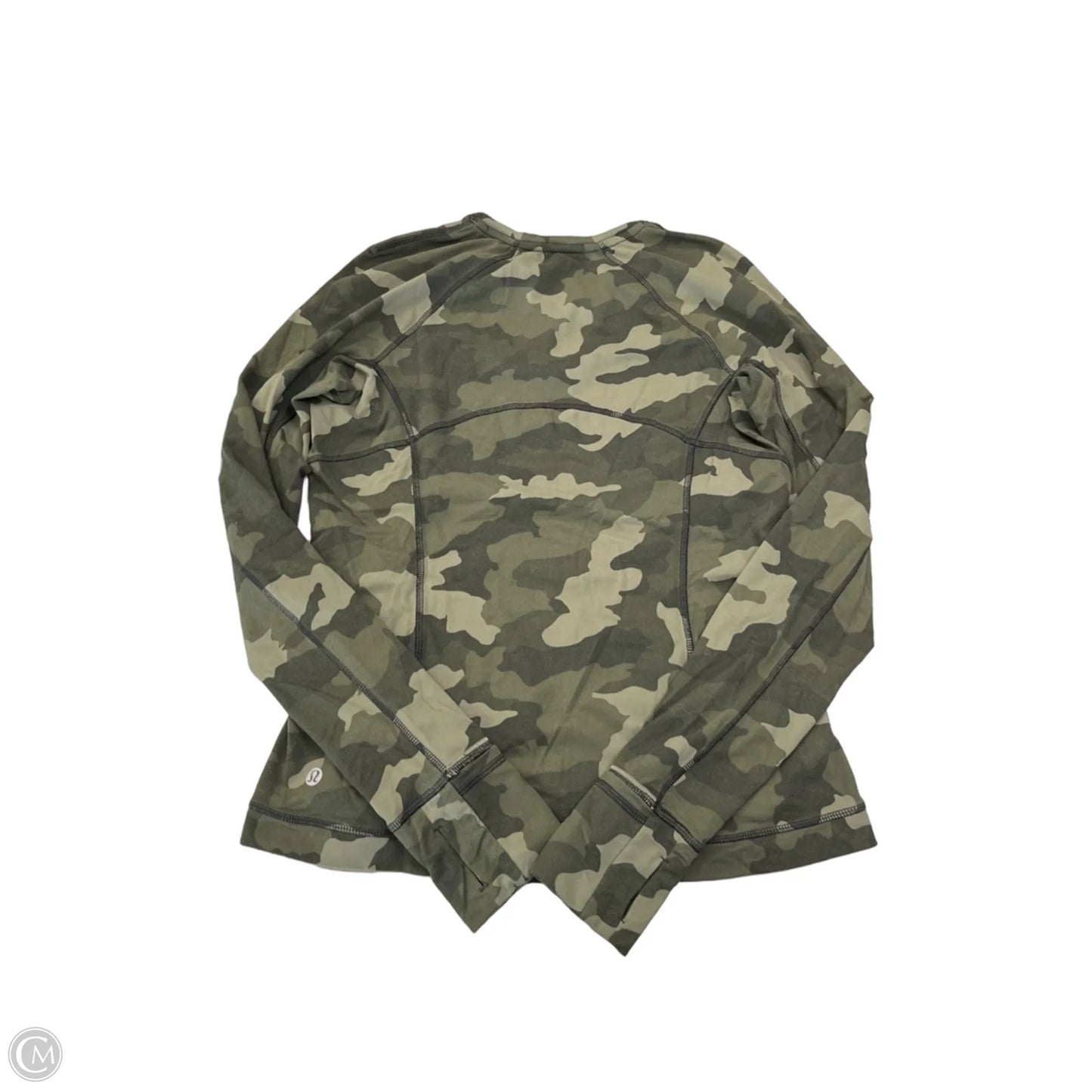 Athletic Top Long Sleeve Crewneck By Lululemon In Camouflage Print, Size: S