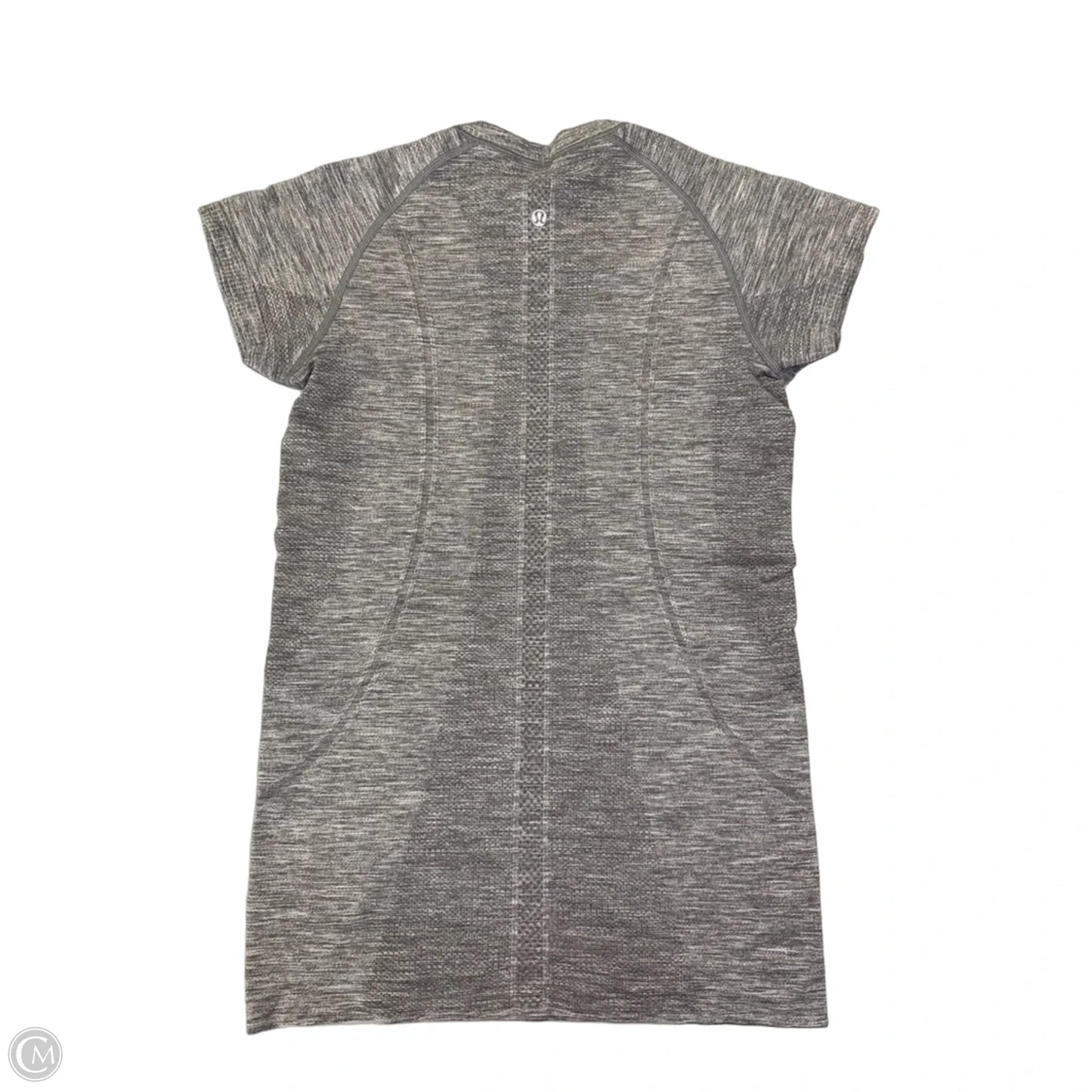Athletic Top Short Sleeve By Lululemon In Grey, Size: S