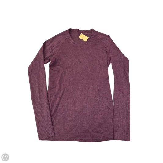 Athletic Top Long Sleeve Crewneck By Lululemon In Purple, Size: M