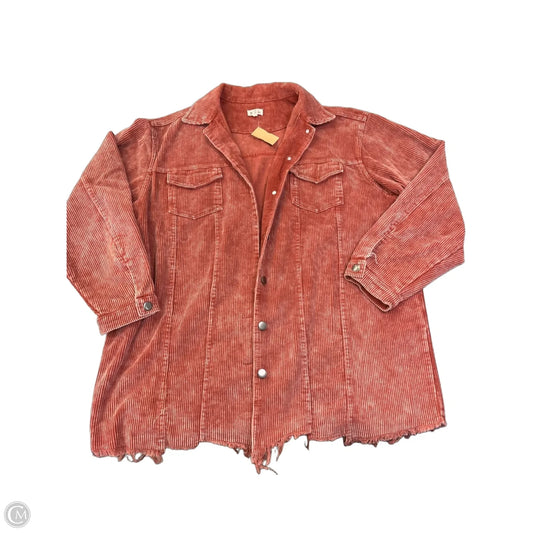Jacket Shirt By Pol In Red, Size: M