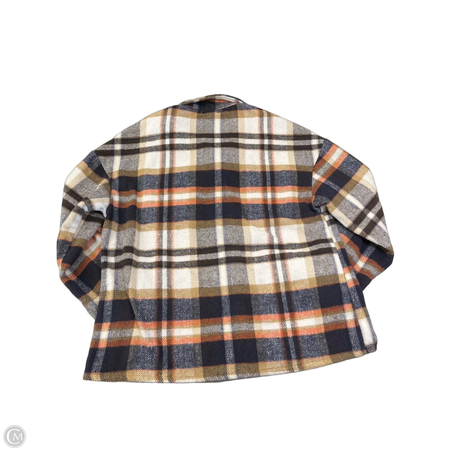 Jacket Shirt By Cmf In Checkered Pattern, Size: L