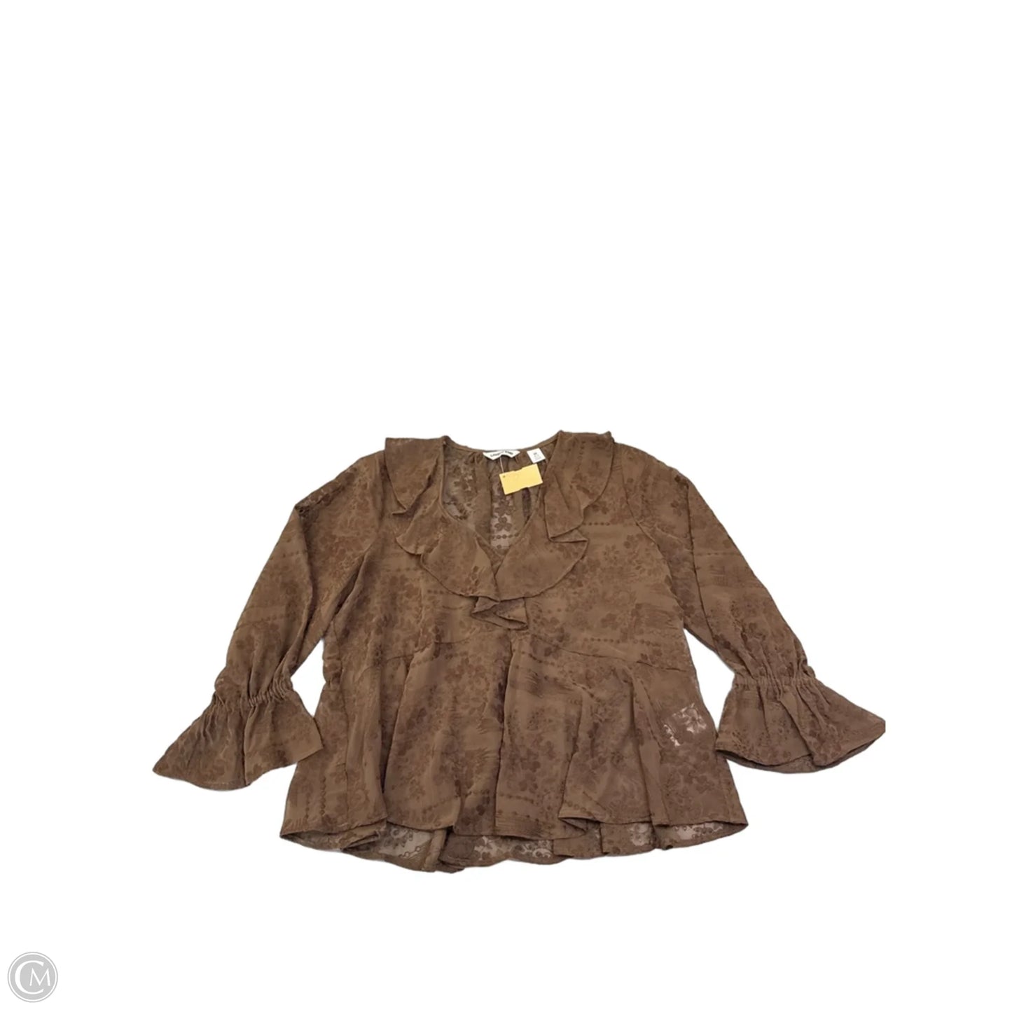 Top Long Sleeve By Lands End In Brown, Size: M