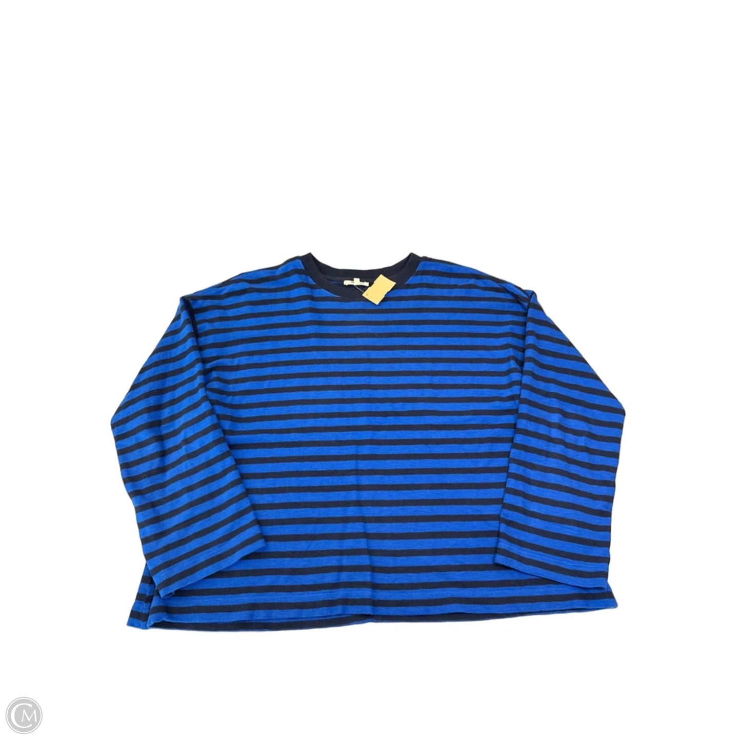 Top Long Sleeve By Madewell In Striped Pattern, Size: M