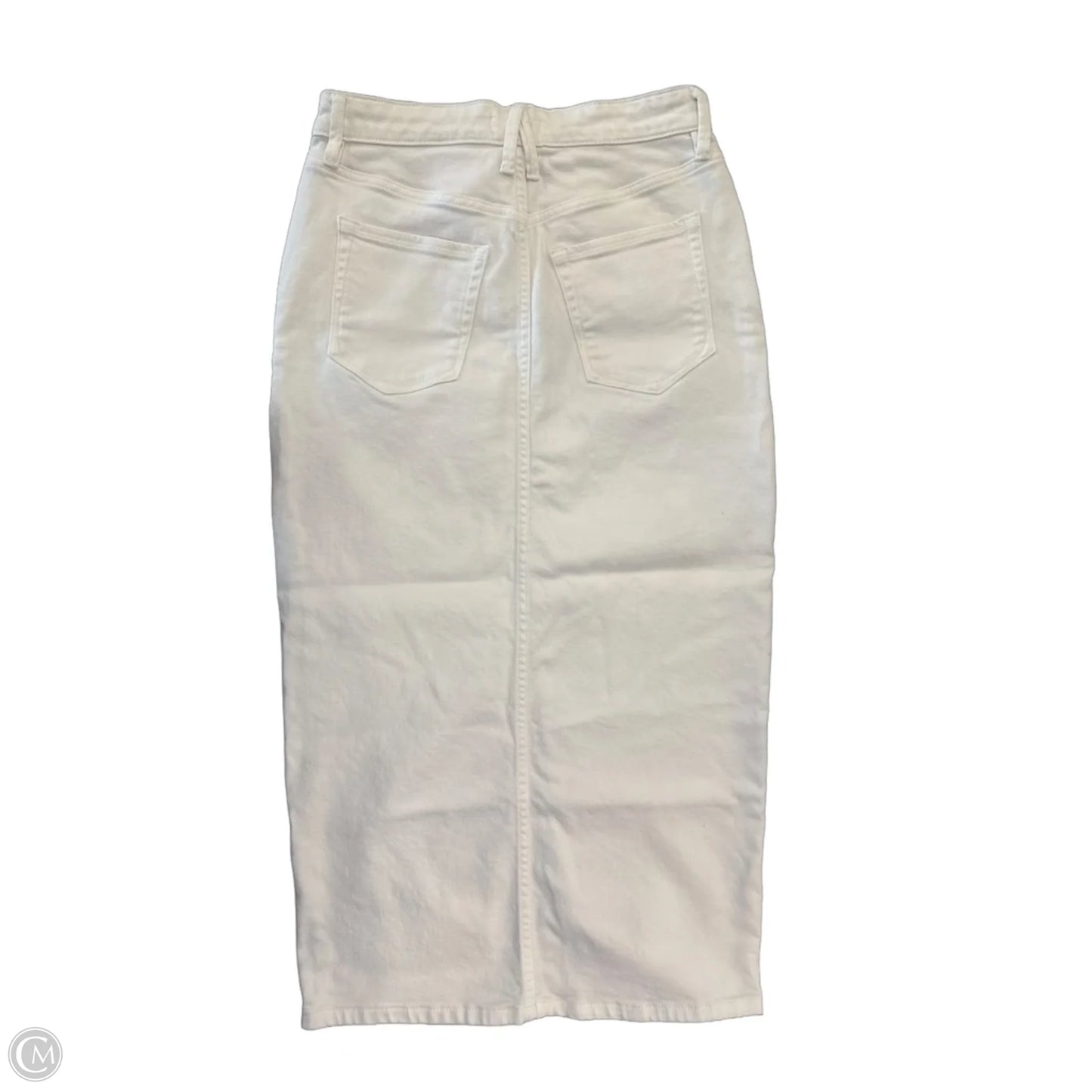 Skirt Midi By Good American In White Denim, Size: S